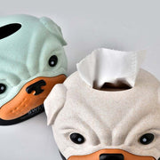 Creative Wheat Bobbi Dog Tissue Box Living Room Bedroom Desktop Pumping Paper Roll Paper Storage Box(Green)