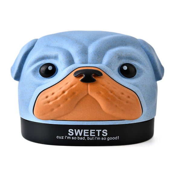 Creative Wheat Bobbi Dog Tissue Box Living Room Bedroom Desktop Pumping Paper Roll Paper Storage Box(Blue)