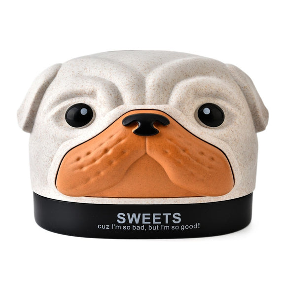 Creative Wheat Bobbi Dog Tissue Box Living Room Bedroom Desktop Pumping Paper Roll Paper Storage Box(Beige)
