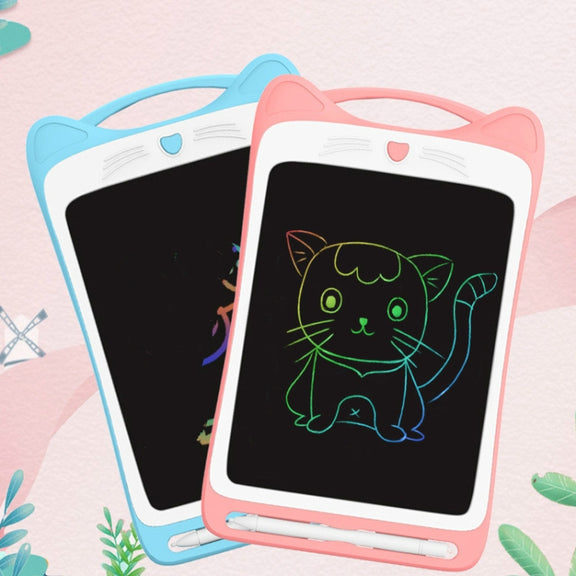 12 inch Children LCD Drawing Board Handwriting Board Light Energy Electronic Small Blackboard, Style:Color Highlight(Pink)