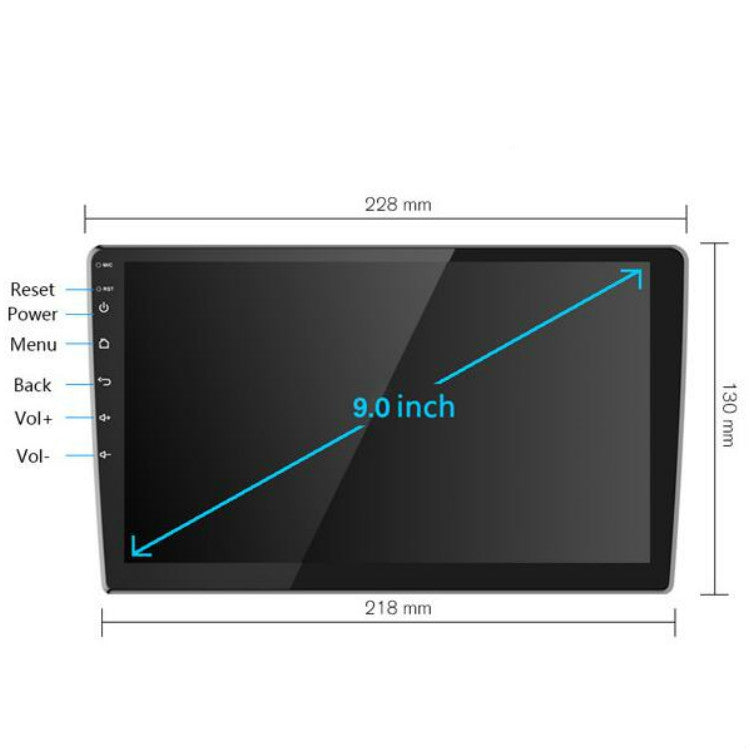 Universal Machine Android Smart Navigation Car Navigation DVD Reversing Video Integrated Machine, Size:9inch 1+16G, Specification:Standard+4 Lights Camera - Car DVD by PMC TechLife | Online Shopping South Africa | PMC TechLife | Buy Now Pay Later Mobicred