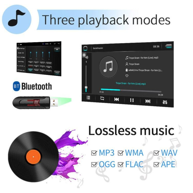 Universal Machine Android Smart Navigation Car Navigation DVD Reversing Video Integrated Machine, Size:10inch 2+16G, Specification:Standard+8 Lights Camera - Car DVD by PMC TechLife | Online Shopping South Africa | PMC TechLife | Buy Now Pay Later Mobicred