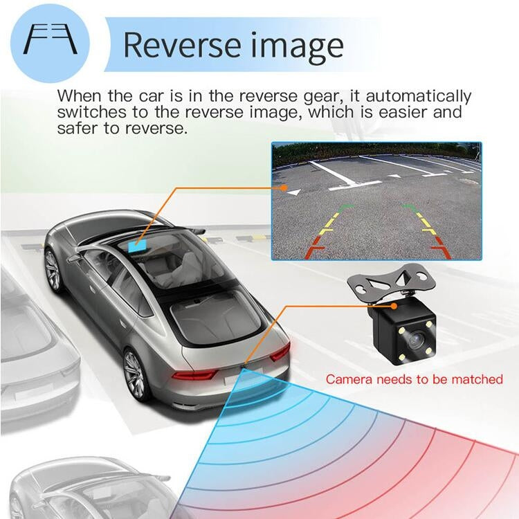 Universal Machine Android Smart Navigation Car Navigation DVD Reversing Video Integrated Machine, Size:10inch 1+16G, Specification:Standard+12 Lights Camera - Car DVD by PMC TechLife | Online Shopping South Africa | PMC TechLife | Buy Now Pay Later Mobicred