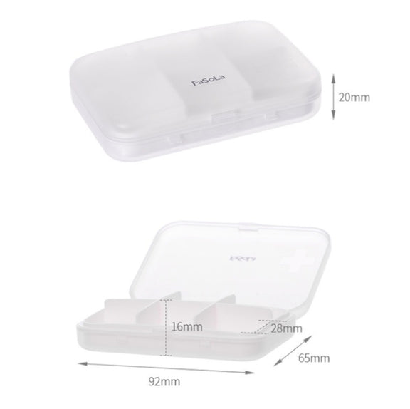 FaSoLa Pill Box Portable Dispensing Mini Medicine Sealed Box