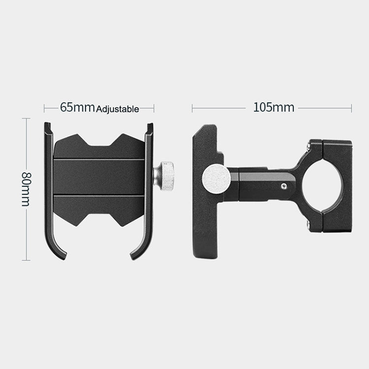 Bicycle Mobile Phone Holder Motorcycle Electric Car Navigation Mobile Phone Holder, Style:Handlebars(Black)