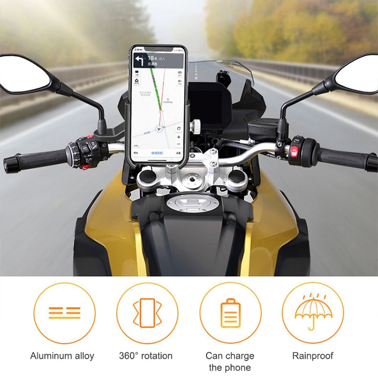 Bicycle Mobile Phone Holder Motorcycle Electric Car Navigation Mobile Phone Holder, Style:Handlebars(Black) - Holders by PMC TechLife | Online Shopping South Africa | PMC TechLife | Buy Now Pay Later Mobicred