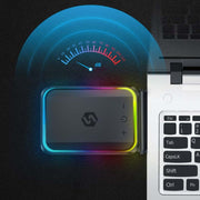 Suohuang Computer Notebook Exhaust Radiator Side Suction Fan Machine for Lenovo/ASUS/Dell laptops, Style:Colorful-220V Adjustable Wind Speed, CN Plug