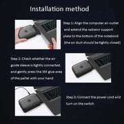 Suohuang Computer Notebook Exhaust Radiator Side Suction Fan Machine for Lenovo/ASUS/Dell laptops, Style:Colorful-220V Adjustable Wind Speed, CN Plug