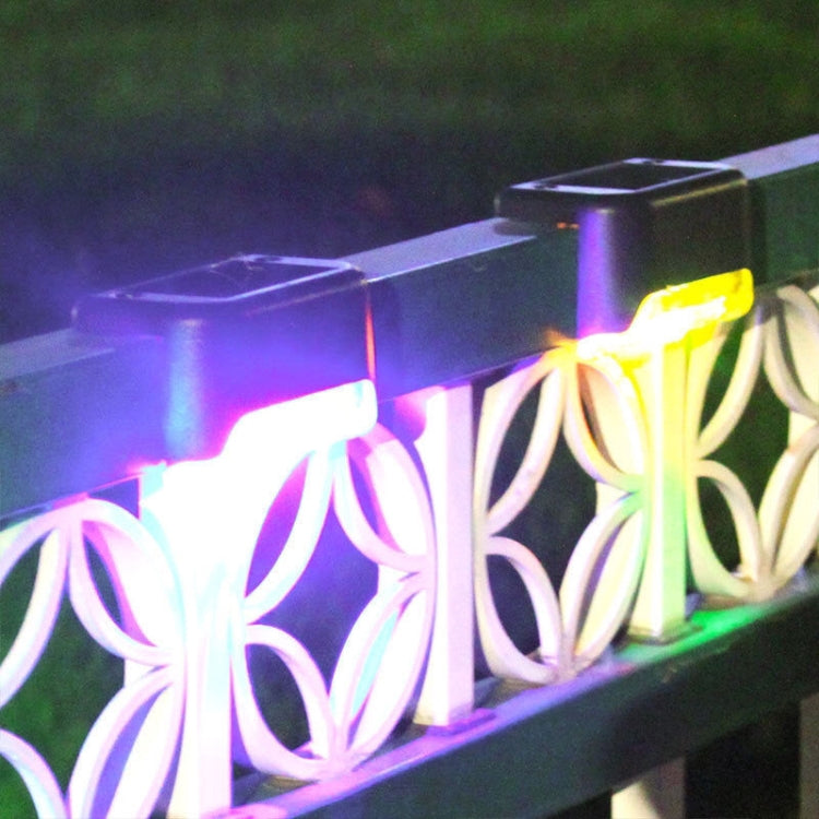 4 PCS Solar Railing Light Staircase Light Outdoor Water-resistant LED Step Light Garden Decoration Landscape Light, Warm White Light(Brown)