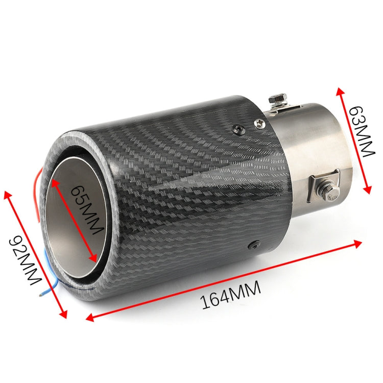 Car Modification Carbon Fiber Luminous Tail Throat LED Lights Modified Car Exhaust Pipe Spitfire Tail Throat, Style:Curling(Red) - Exhaust Pipes by PMC TechLife | Online Shopping South Africa | PMC TechLife | Buy Now Pay Later Mobicred