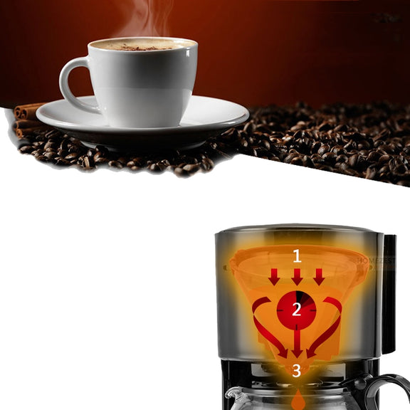 HOMEZEST Household Small Coffee Machine Fully Automatic Portable Drip Coffee Machine(EU Plug)
