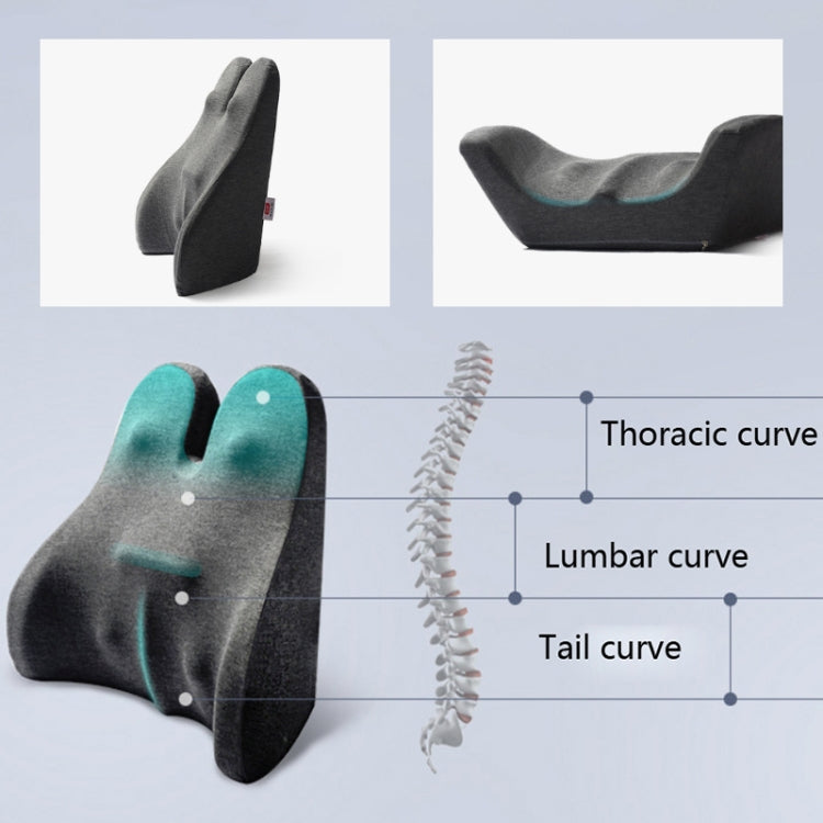 Car Seat Lumbar Support Cushion Memory Foam Office Lumbar Cushion, Size: Bandage(Light Gray) - Seat Accessories by PMC TechLife | Online Shopping South Africa | PMC TechLife | Buy Now Pay Later Mobicred