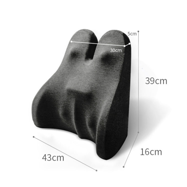 Car Seat Lumbar Support Cushion Memory Foam Office Lumbar Cushion, Size: Bandage(Light Gray & Dark Gray ) - Seat Accessories by PMC TechLife | Online Shopping South Africa | PMC TechLife | Buy Now Pay Later Mobicred