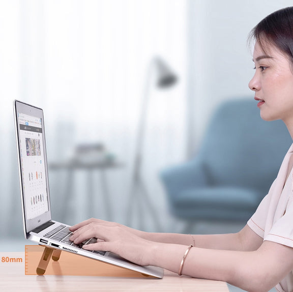 Oatsbasf Portable Storage Foldable Notebook Computer Bracket Heightening Fan Heater(Silver)