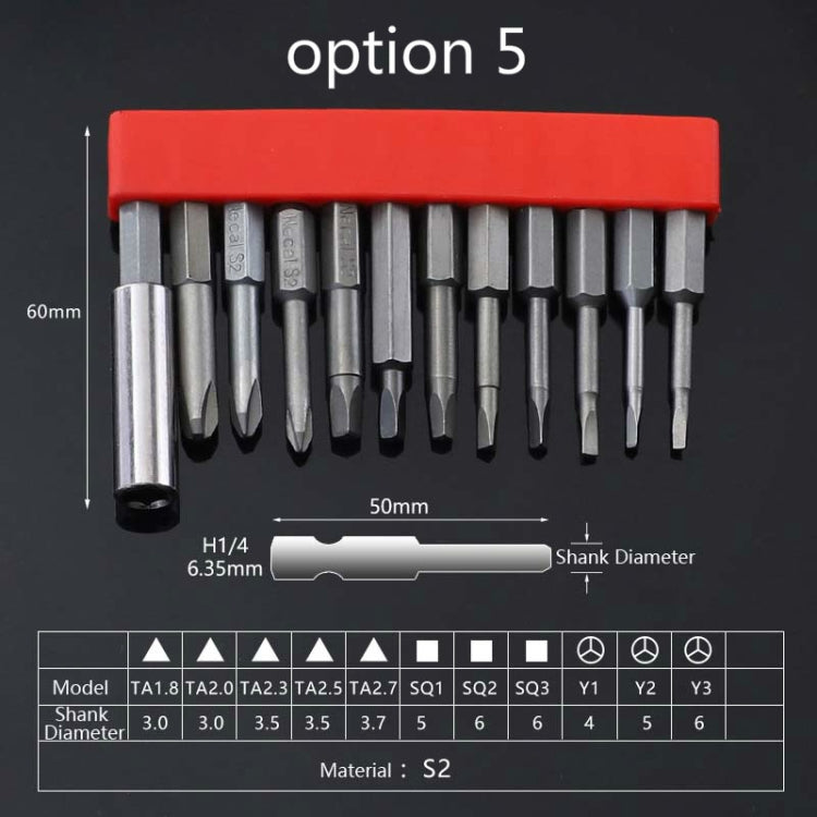 12 PCS / Set Screwdriver Bit With Magnetic S2 Alloy Steel Electric Screwdriver, Specification:5 - Drill & Drill Bits by PMC TechLife | Online Shopping South Africa | PMC TechLife | Buy Now Pay Later Mobicred