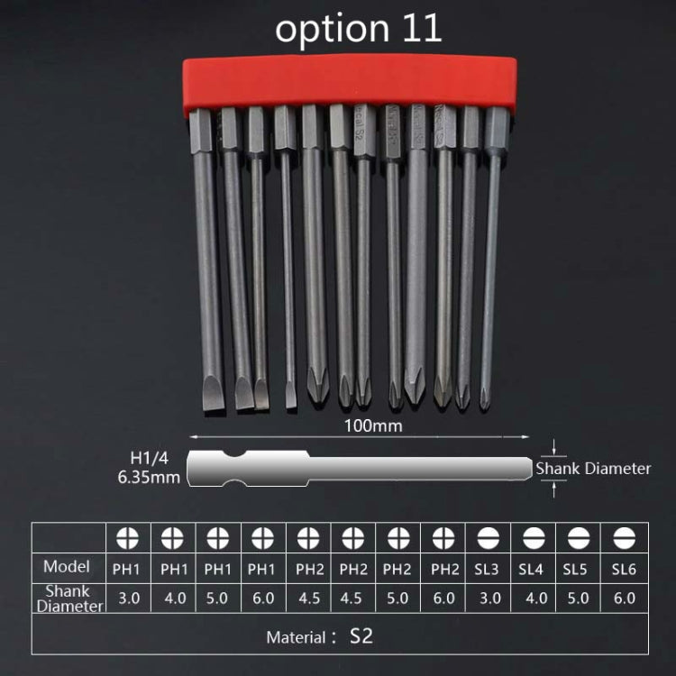12 PCS / Set Screwdriver Bit With Magnetic S2 Alloy Steel Electric Screwdriver, Specification:11 - Drill & Drill Bits by PMC TechLife | Online Shopping South Africa | PMC TechLife | Buy Now Pay Later Mobicred