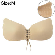 Women Self-Adhesive Strapless Bandage Blackless Solid Bra Silicone Underwear Invisible Bra, Size:M (T Khaki)