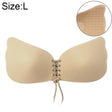 Women Self-Adhesive Strapless Bandage Blackless Solid Bra Silicone Underwear Invisible Bra, Size:L (T Khaki) - free shipping - PMC TechLife - Order now!