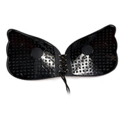 Women Self-Adhesive Strapless Bandage Blackless Solid Bra Silicone Underwear Invisible Bra, Size:XL(T Black)
