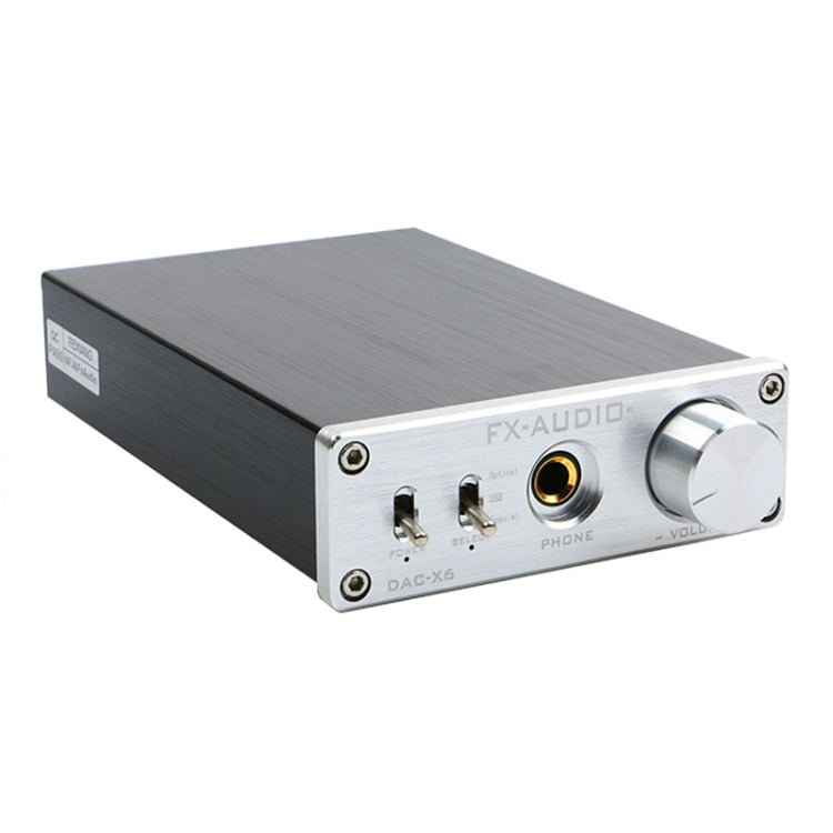 FX-AUDIO DAC-X6 Fever HiFi Fiber Coaxial USB Amp Digital Audio DAC Decoder 24BIT/192(Silver) - free shipping - PMC Jewellery - Order now!