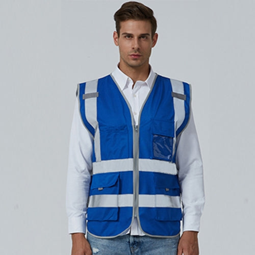 Multi-pockets Safety Vest Reflective Workwear Clothing, Size:L-Chest 118cm(Blue) - Reflective Safety Clothing by PMC Jewellery | Online Shopping South Africa | PMC Jewellery | Buy Now Pay Later Mobicred