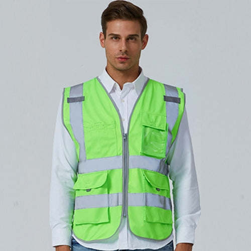 Multi-pockets Safety Vest Reflective Workwear Clothing, Size:XL-Chest 124cm(Green) - Reflective Safety Clothing by PMC Jewellery | Online Shopping South Africa | PMC Jewellery | Buy Now Pay Later Mobicred