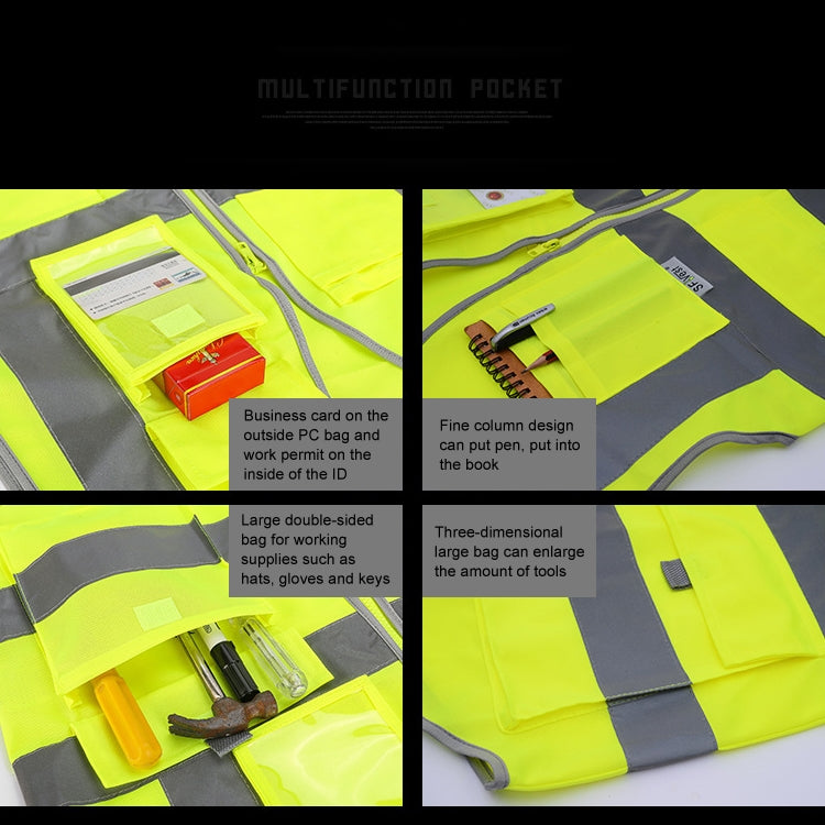 Multi-pockets Safety Vest Reflective Workwear Clothing, Size:XL-Chest 124cm(Orange) - Reflective Safety Clothing by PMC Jewellery | Online Shopping South Africa | PMC Jewellery | Buy Now Pay Later Mobicred