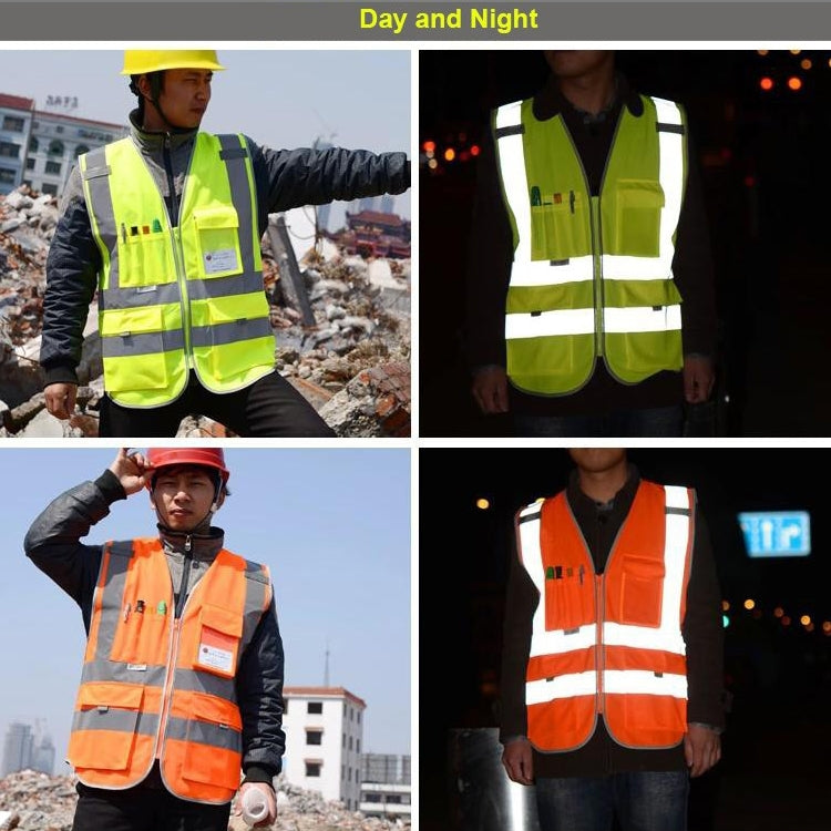 Multi-pockets Safety Vest Reflective Workwear Clothing, Size:XL-Chest 124cm(Orange) - Reflective Safety Clothing by PMC Jewellery | Online Shopping South Africa | PMC Jewellery | Buy Now Pay Later Mobicred