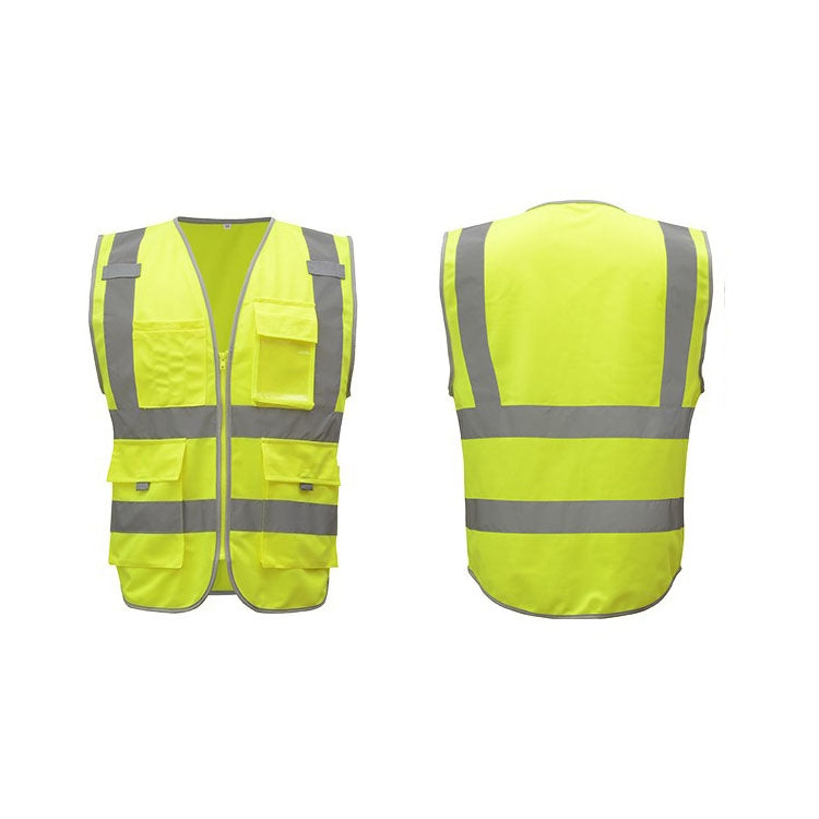 Multi-pockets Safety Vest Reflective Workwear Clothing, Size:XL-Chest 124cm(Yellow) - Reflective Safety Clothing by PMC Jewellery | Online Shopping South Africa | PMC Jewellery | Buy Now Pay Later Mobicred