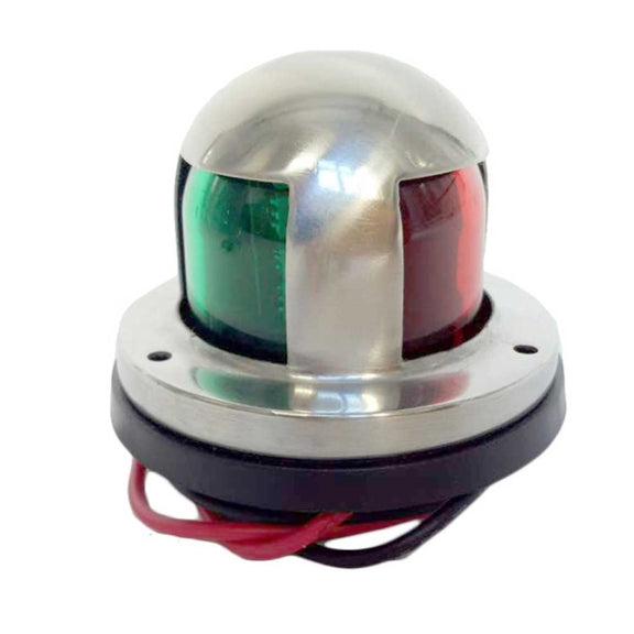 4W 12V IP65 Water-resistant Stainless Steel Two-color Marine Signal Light Red and Green LED Lights