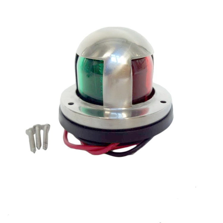4W 12V IP65 Waterproof Stainless Steel Two-color Marine Signal Light Red and Green LED Lights - Marine Accessories & Parts by PMC TechLife | Online Shopping South Africa | PMC TechLife | Buy Now Pay Later Mobicred