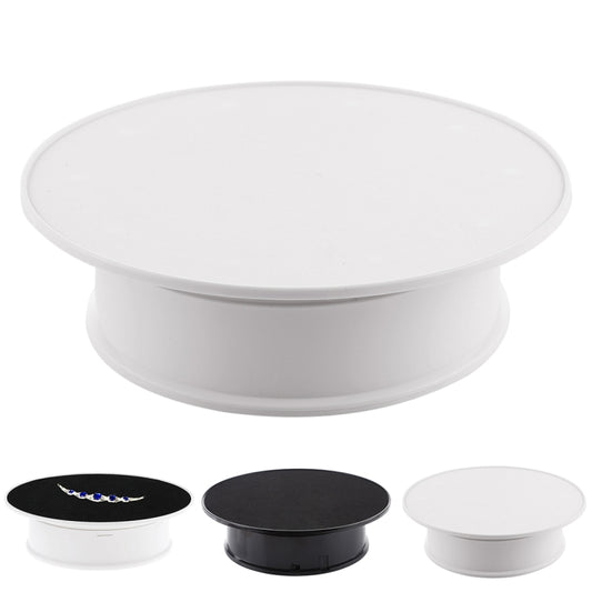 20cm 360 Degree Electric Rotating Turntable Display Stand Photography Video Shooting Props Turntable, Load 1.5kg, Powered by Battery(White) - free shipping - PMC Jewellery - Order now!