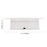 20cm 360 Degree Electric Rotating Turntable Display Stand Photography Video Shooting Props Turntable, Load 1.5kg, Powered by Battery(White)