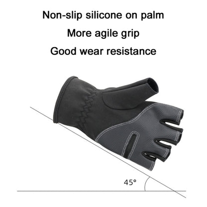 HUMRAO Winter Half-Finger Flip Cover Warm Gloves For Outdoor Sports Skiing And Cycling, Size:L(Black) - Cycling Gloves by HUMRAO | Online Shopping South Africa | PMC Jewellery | Buy Now Pay Later Mobicred