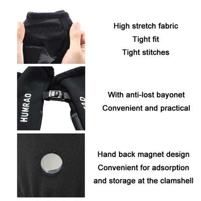 HUMRAO Winter Half-Finger Flip Cover Warm Gloves For Outdoor Sports Skiing And Cycling, Size:L(Black) - Cycling Gloves by HUMRAO | Online Shopping South Africa | PMC Jewellery | Buy Now Pay Later Mobicred