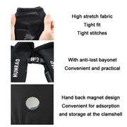HUMRAO Winter Half-Finger Flip Cover Warm Gloves For Outdoor Sports Skiing And Cycling, Size:L(Black)
