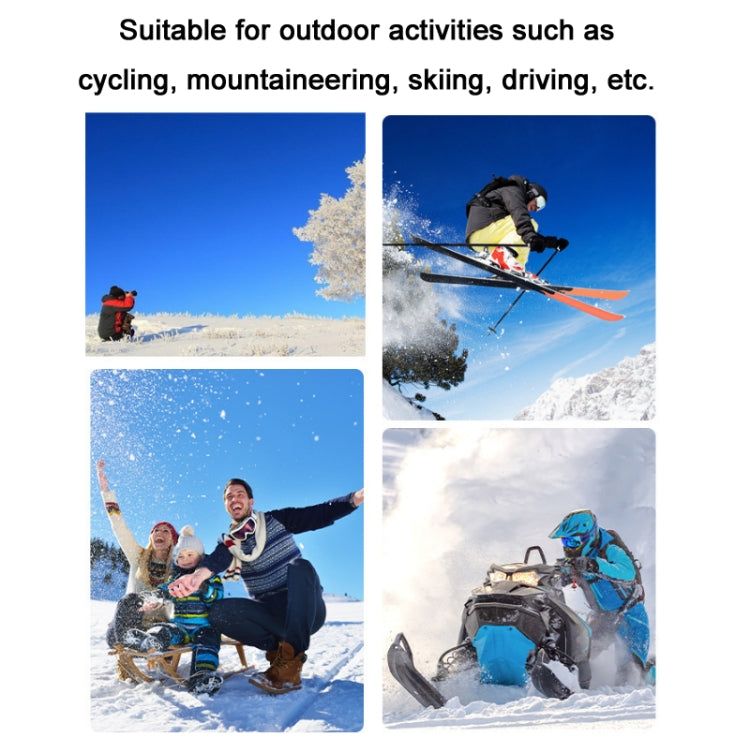 HUMRAO Winter Half-Finger Flip Cover Warm Gloves For Outdoor Sports Skiing And Cycling, Size:L(Black) - Cycling Gloves by HUMRAO | Online Shopping South Africa | PMc TechLife | Buy Now Pay Later Mobicred