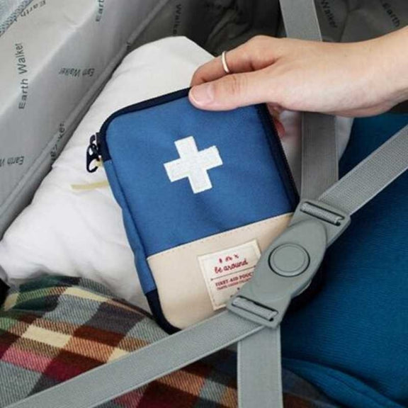 Outdoor Traveling Carry-On First Aid Small Medicine Bag Portable Mini Organizer Medical Bag(Red)