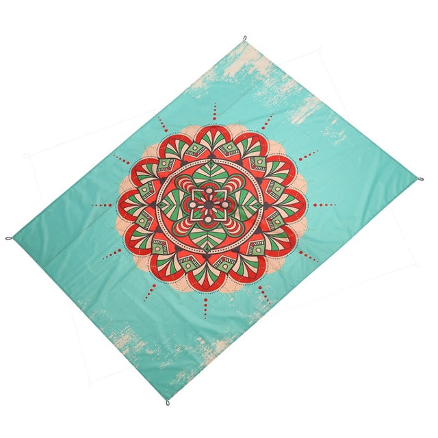 Outdoor Color Beach Mat Water-resistant Picnic Mat, Size:1x1.4m(Colorful Flowers)