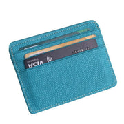 Lizard Pattern PU Leather Bank Card Set Card Package(Sky Blue)