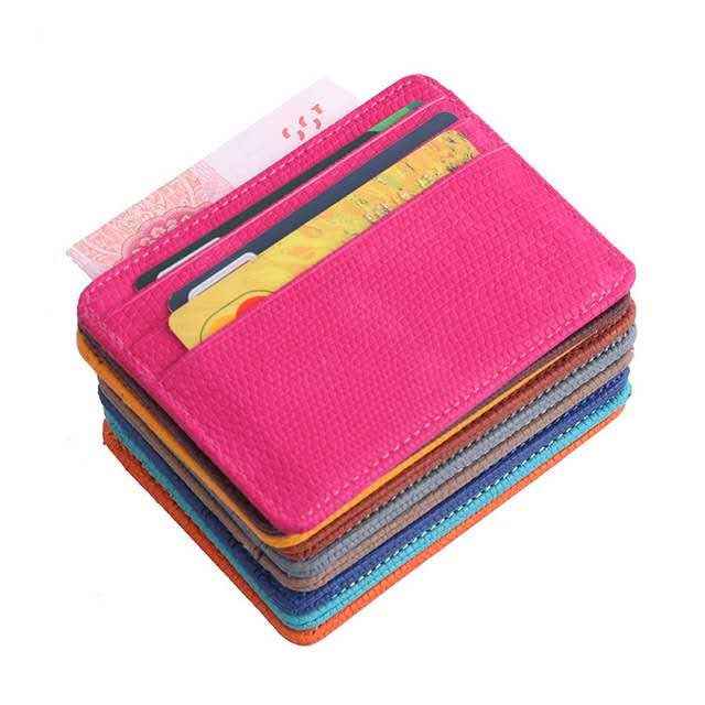 Lizard Pattern PU Leather Bank Card Set Card Package(Sky Blue)