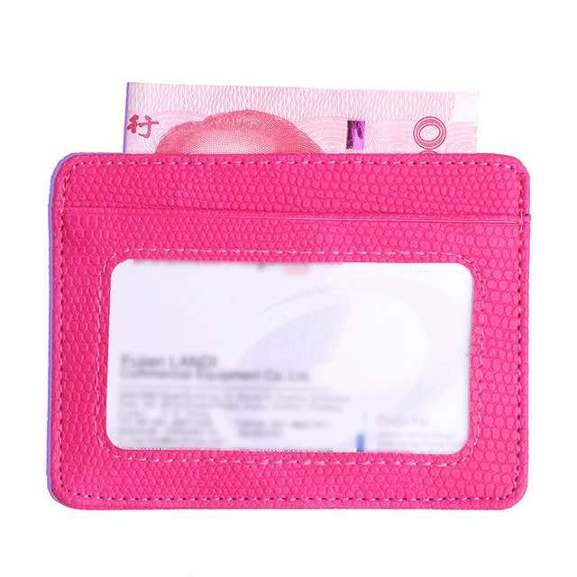 Lizard Pattern PU Leather Bank Card Set Card Package(Pink) - Card & Passport Bags by PMC Jewellery | Online Shopping South Africa | PMC Jewellery | Buy Now Pay Later Mobicred