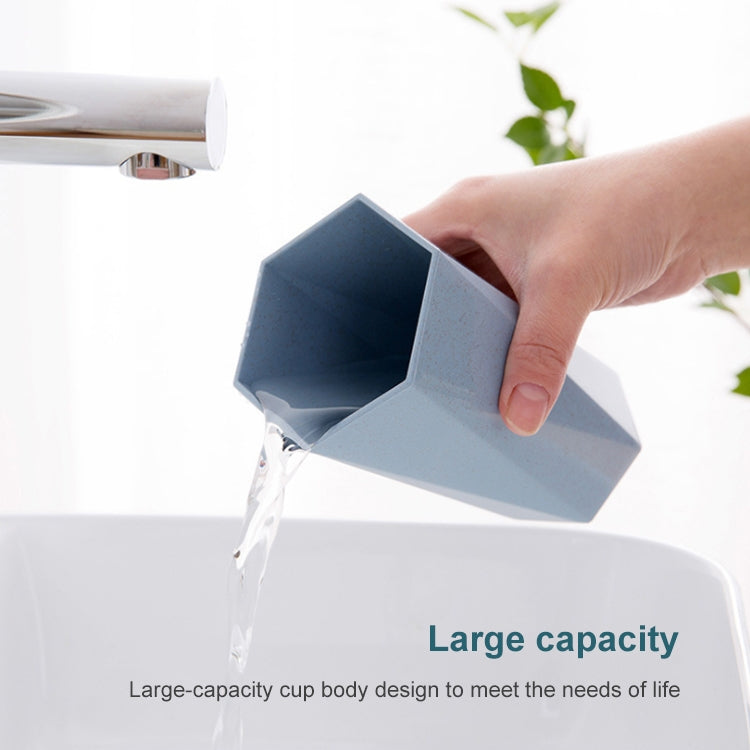 Creative Geometric Rhombus Toothbrushing Cup Home Couple Mouthwash Cup, Capacity:201-300ml(Beige) - Cups by PMC TechLife | Online Shopping South Africa | PMC TechLife