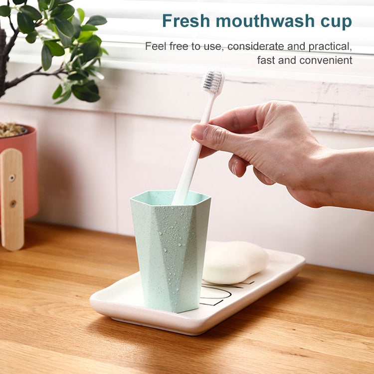 Creative Geometric Rhombus Toothbrushing Cup Home Couple Mouthwash Cup, Capacity:201-300ml(Beige) - Cups by PMC TechLife | Online Shopping South Africa | PMC TechLife
