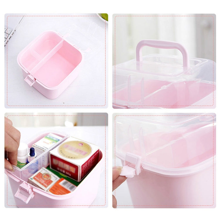 Multifunctional Transparent Plastic Cosmetic Storage Box Household Supplies Storage Pill Box(Gray) - free shipping - PMc TechLife - Order now!
