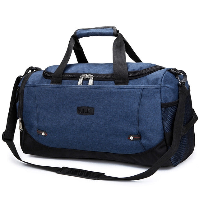 Mens / Ladies Large Capacity Travel Bags Portable Multifunctional Handbag(Denim Blue) - Handbags by PMC TechLife | Online Shopping South Africa | PMC TechLife | Buy Now Pay Later Mobicred