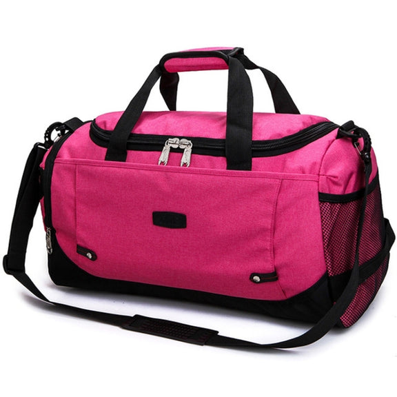 Mens / Ladies Large Capacity Travel Bags Portable Multifunctional Handbag(Red)