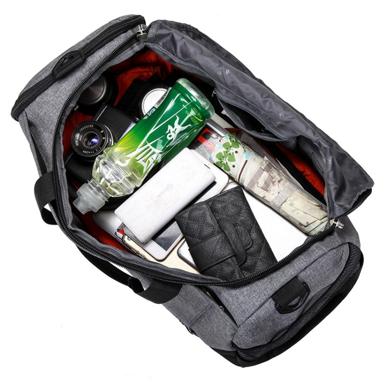 Mens / Ladies Large Capacity Travel Bags Portable Multifunctional Handbag(Black)