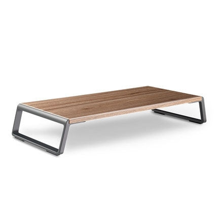 Monitor Stand Riser with Metal Feet for iMac MacBook LCD Display Printer, Lapdesk Tabletop Organizer Sturdy Platform Save Space(Dark Wood Grain) - Laptop Stand by PMC Jewellery | Online Shopping South Africa | PMC Jewellery | Buy Now Pay Later Mobicred