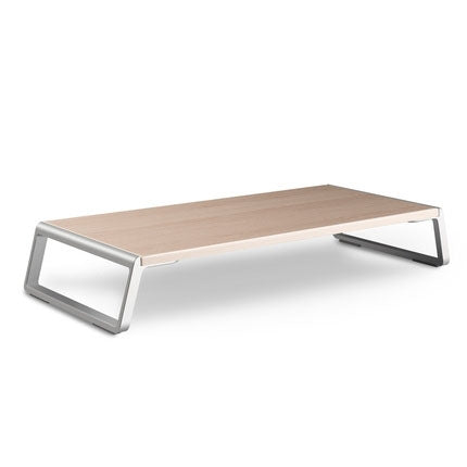 Monitor Stand Riser with Metal Feet for iMac MacBook LCD Display Printer, Lapdesk Tabletop Organizer Sturdy Platform Save Space(Light Wood Grain) - Laptop Stand by PMC Jewellery | Online Shopping South Africa | PMC Jewellery | Buy Now Pay Later Mobicred